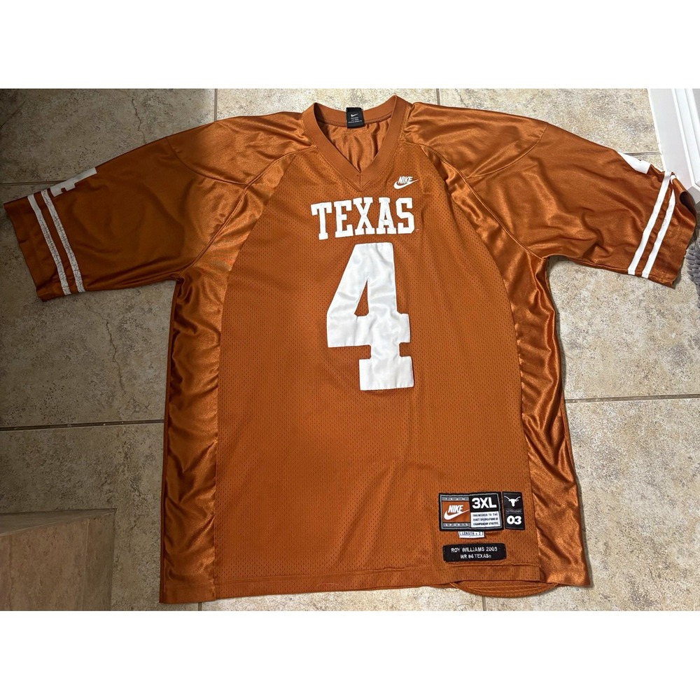 Vintage Nike Texas Longhorns Roy Williams #4 Football Jersey 2003 Men's 3XL